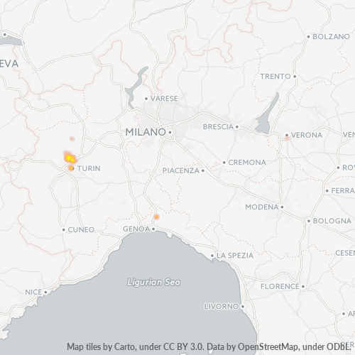 Mappa di calore per cap 10072