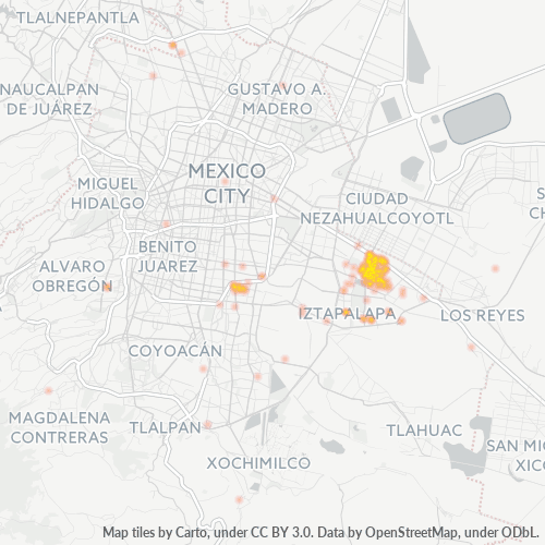09230 Mapa de calor de densidad empresarial