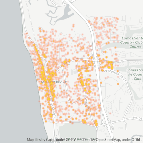 92075 Business Density Heatmap