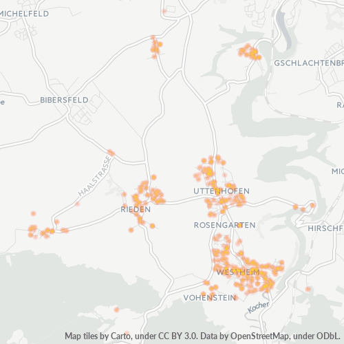 Heatmap für plz 74538