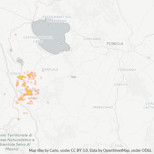 Mappa di calore per cap 06062
