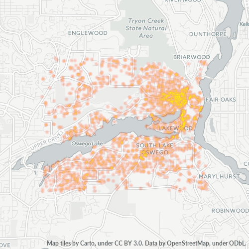 97034 Business Density Heatmap