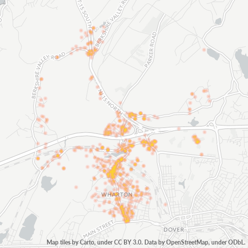 07885 Business Density Heatmap