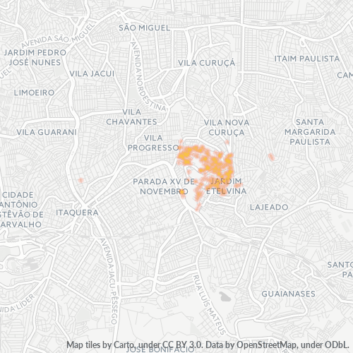 08430-000 Mapa de calor de densidad empresarial