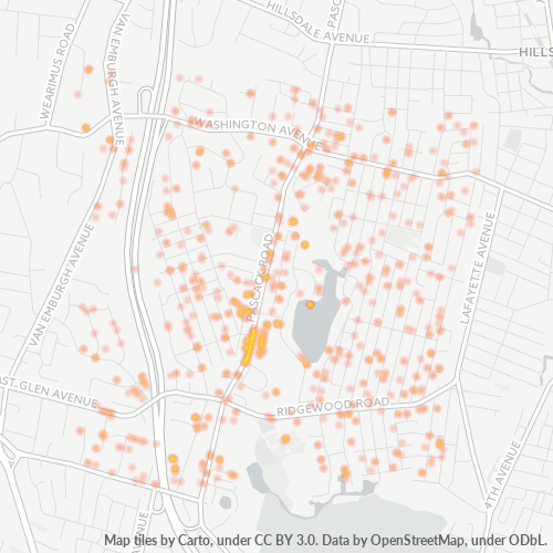 07676 Business Density Heatmap