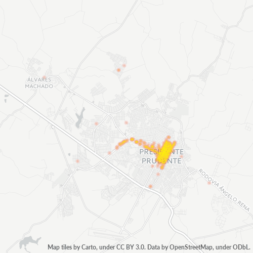 19010-000 Heatmap de Densidade da Empresa