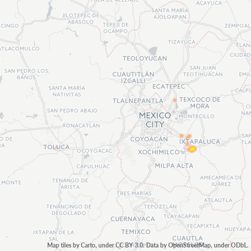 56616 Mapa de calor de densidad empresarial