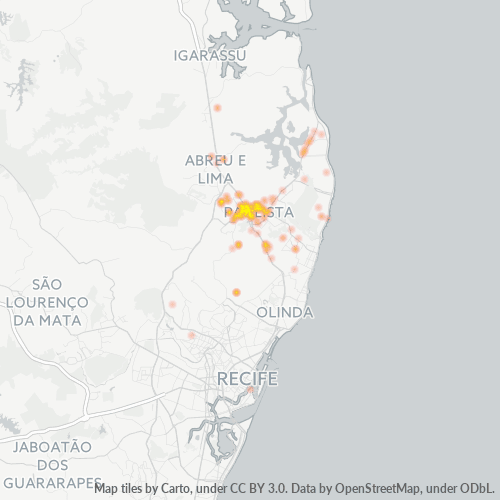 53401-000 Mapa de calor de densidad empresarial