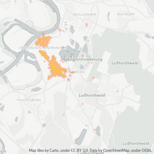 Heatmap für plz 68794