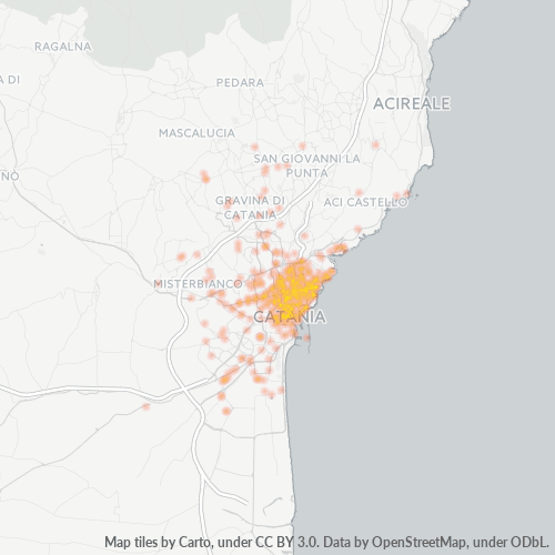 95100 Mappa di concentrazione per la densità di aziende