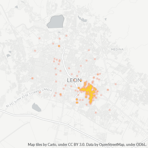 37510 Mapa de calor de densidad empresarial