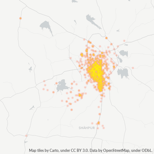 360004 Business Density Heatmap