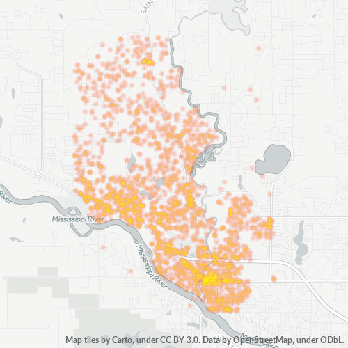 55303 Business Density Heatmap