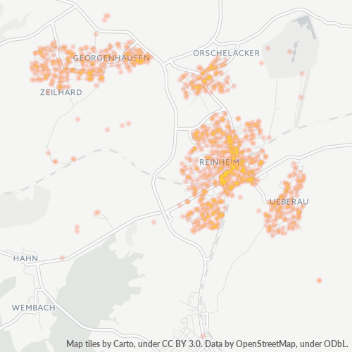 Heatmap für plz 64354