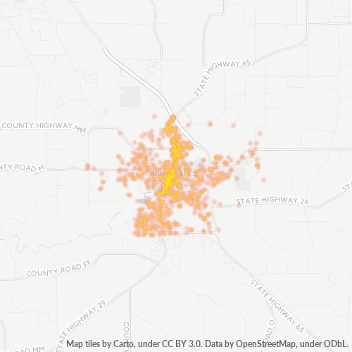 54022 Business Density Heatmap