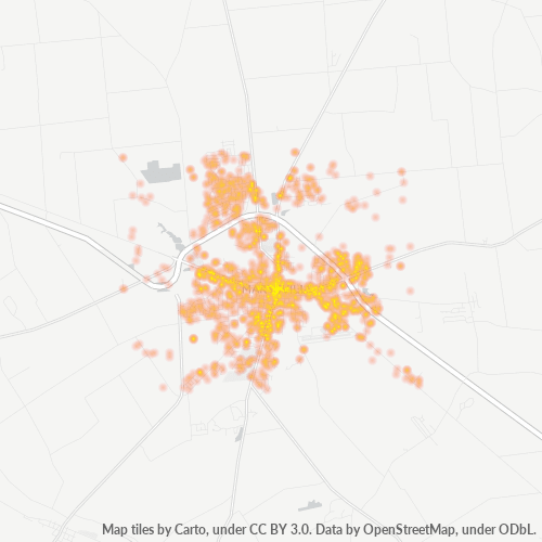 43040 Business Density Heatmap