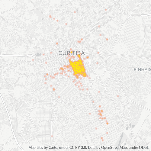 80230-000 Mapa de calor de densidad empresarial
