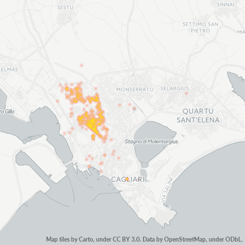 Mappa di calore per cap 09121