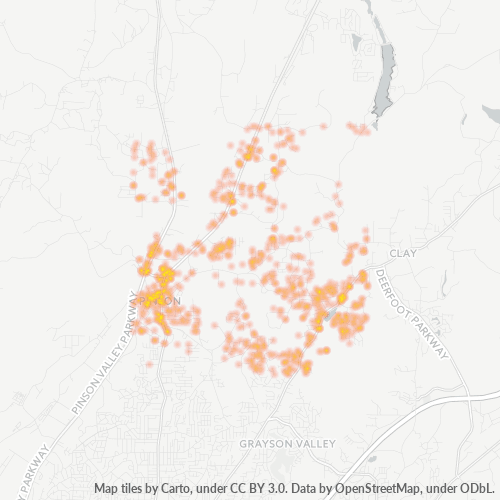 35126 Business Density Heatmap