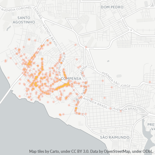69035-000 Mapa de calor de densidad empresarial