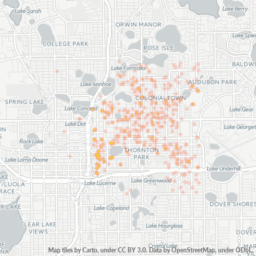 32802 Business Density Heatmap