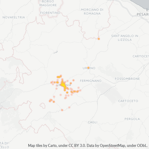 Mappa di calore per cap 61049