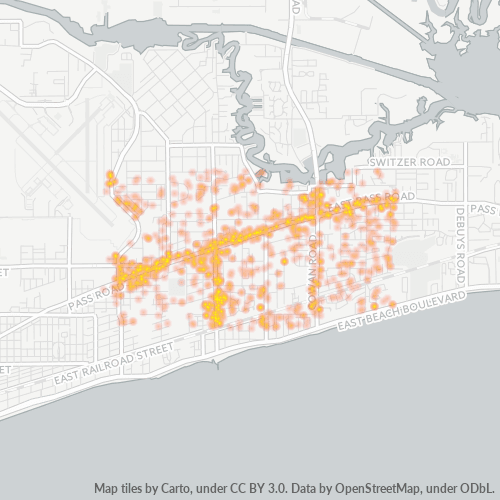 39507 Business Density Heatmap