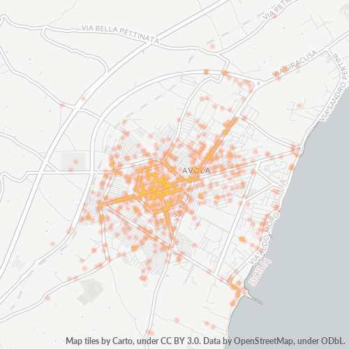 Mappa di calore per cap 96012