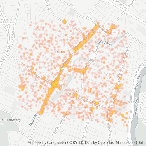 07110 Business Density Heatmap