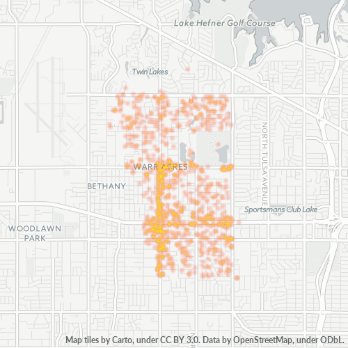 73122 Business Density Heatmap
