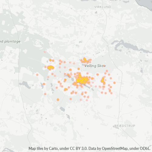 8654 Heatmap over forretningstæthed