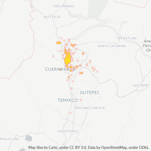 62270 Mapa de calor de densidad empresarial