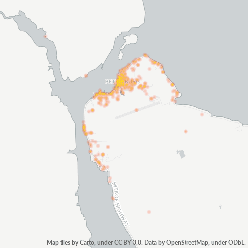 99833 Business Density Heatmap