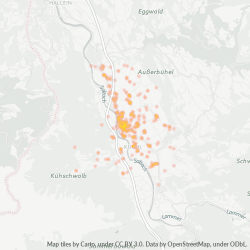 Heatmap für postleitzahl 5431