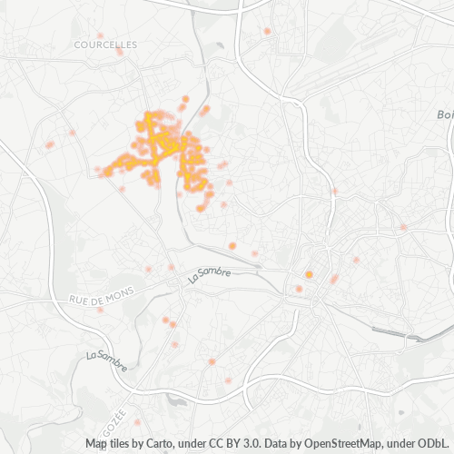Heatmap voor postcode 6044