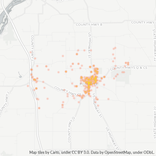 53955 Business Density Heatmap