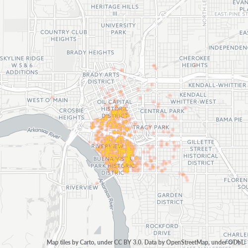 74119 Business Density Heatmap