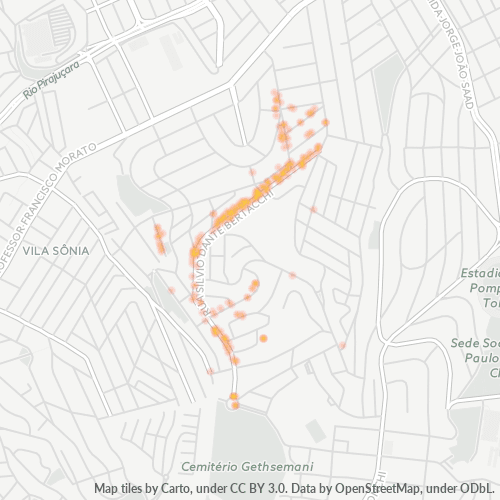 05625-000 Mapa de calor de densidad empresarial