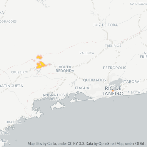 27580-000 Mapa de calor de densidad empresarial