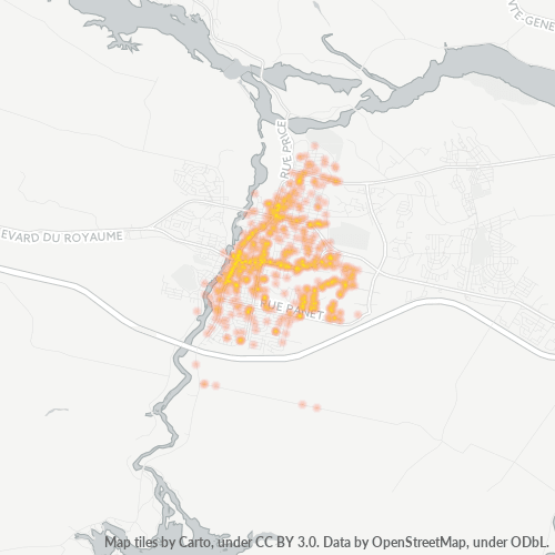 G7X Thermocarte de densité d'activité