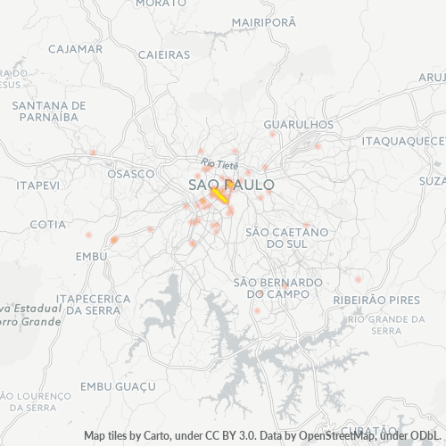 01310-000 Mapa de calor de densidad empresarial