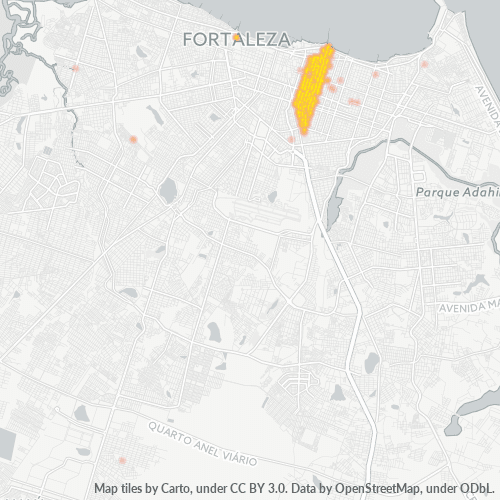 60110-000 Mapa de calor de densidad empresarial