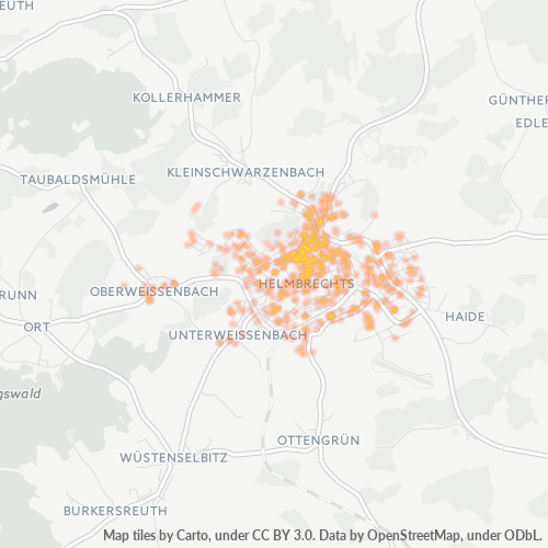 Heatmap für plz 95233