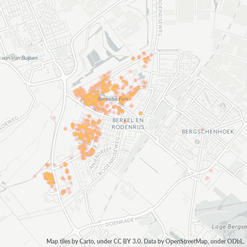 Heatmap voor postcode 2652