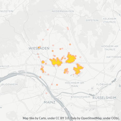 Heatmap für plz 65205