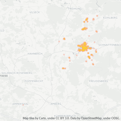 92242 Standortdichte-Heatmap