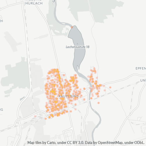 Heatmap für plz 86916