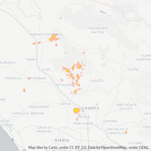 Mappa di calore per cap 81040