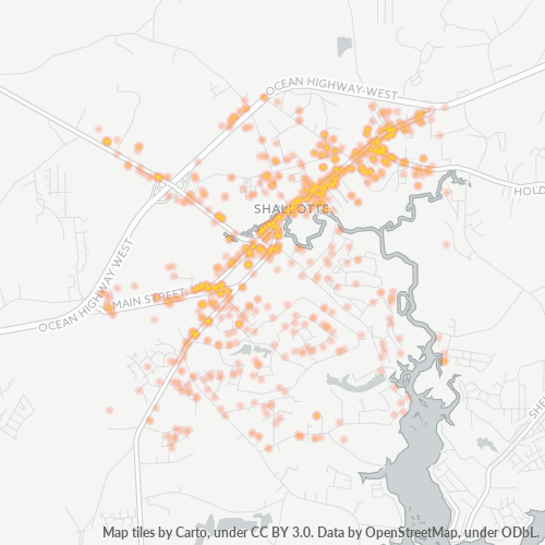 28470 Business Density Heatmap