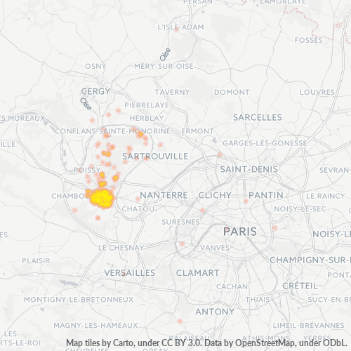 78100 Thermocarte de densité d'activité